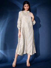 Nahria Metallic Dress