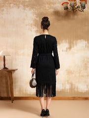 Nova Suede Fringe Dress