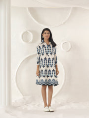 Wave Crest Shirt Dress