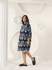 Wave Crest Shirt Dress