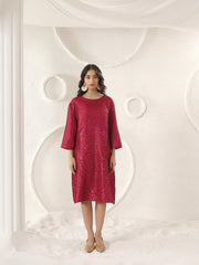 Velora Textured Midi Dress