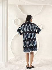 Wave Crest Shirt Dress