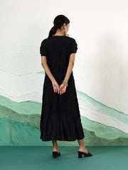 Florette Crinkle Midi Dress