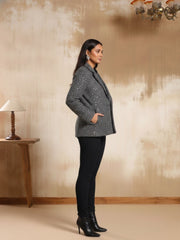 Blair Silver Tweed Short Coat