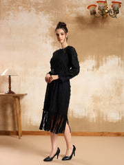 Nova Suede Fringe Dress