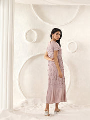 Florette Crinkle Midi Dress