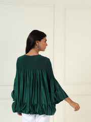 Riva Top In Emerald Green