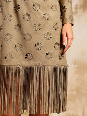 Nova Suede Fringe Dress