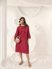 Velora Textured Midi Dress