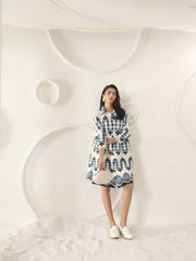 Wave Crest Shirt Dress