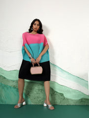 Eterna Colorblock Kaftan Dress