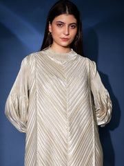 Nahria Metallic Dress