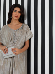 Celeste Metallic Kaftan Dress