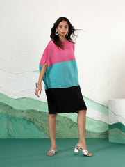 Eterna Colorblock Kaftan Dress
