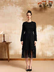 Nova Suede Fringe Dress