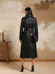 Nexa Leather Longline Coat