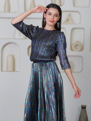 Mirage Metallic Skirt Set
