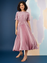 Violet Metallic Dress