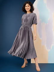 Violet Metallic Dress