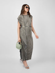 Cascade Metallic Dress