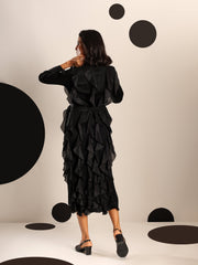 Cascade Ruffle Dress