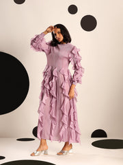 Orchid Ruffle Dress