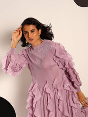 Orchid Ruffle Dress
