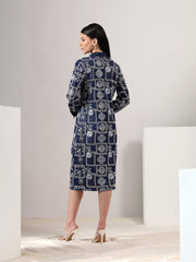 Luminara Dress-Denim Dress With Embellishments.