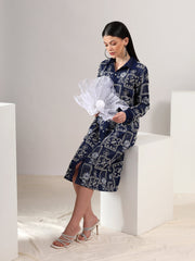 Luminara Dress-Denim Dress With Embellishments.