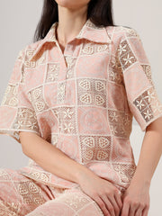 Blush Mosaic – Embroidered Co-Ord Set