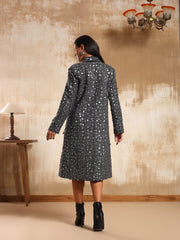 Blair Silver Tweed Coat