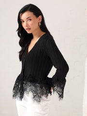 Evarielle Pleated Top