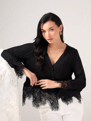 Evarielle Pleated Top