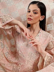 Rosé Whisper – Embroidered Maxi Dress