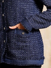 Aster Tweed Longline Coat