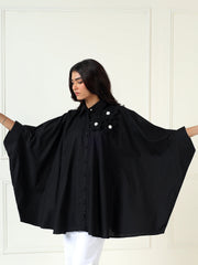 Denim Bloom Shirt In Black