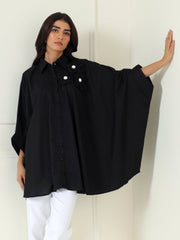 Denim Bloom Shirt In Black