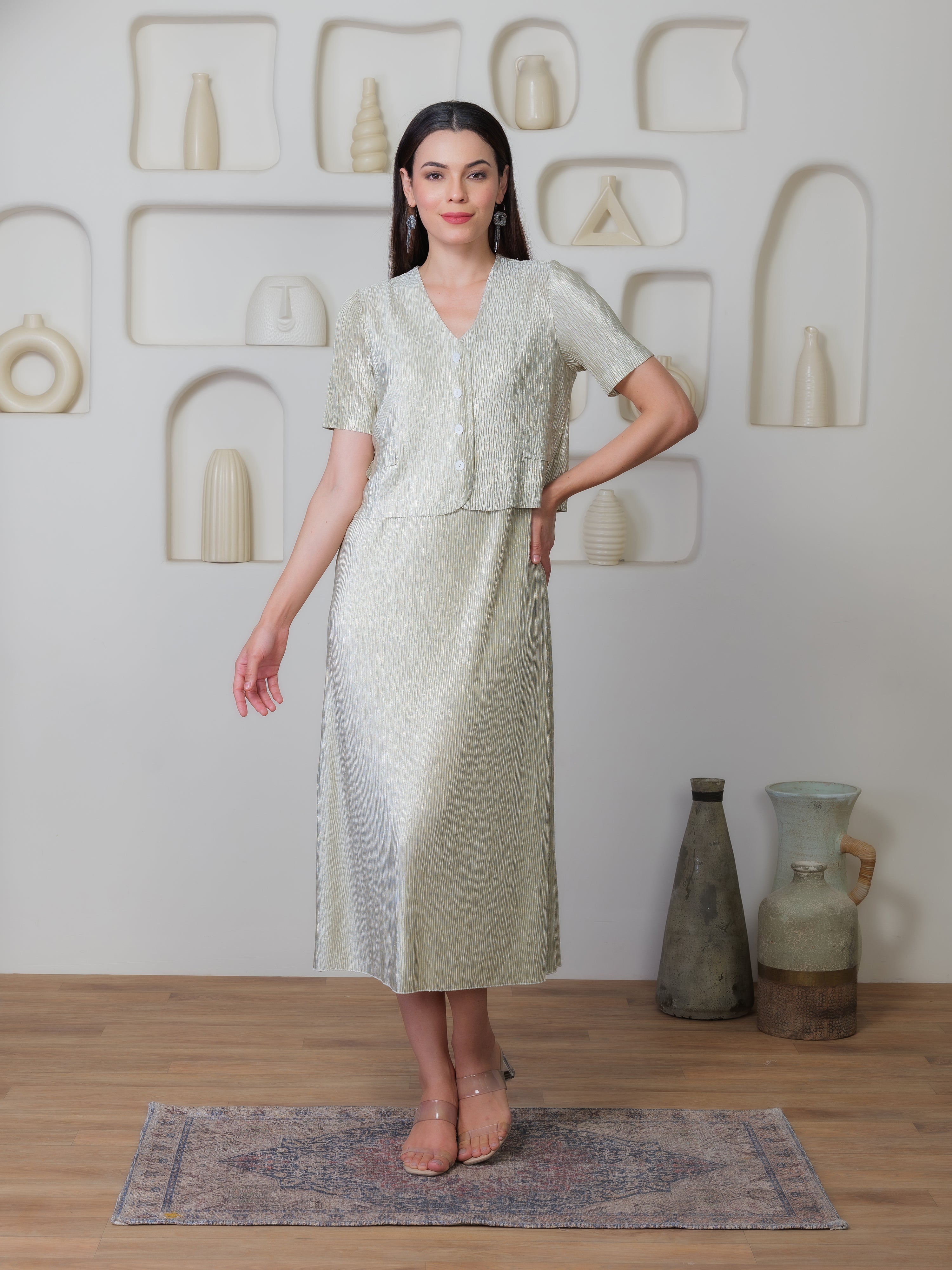 Verve Metallic Dress