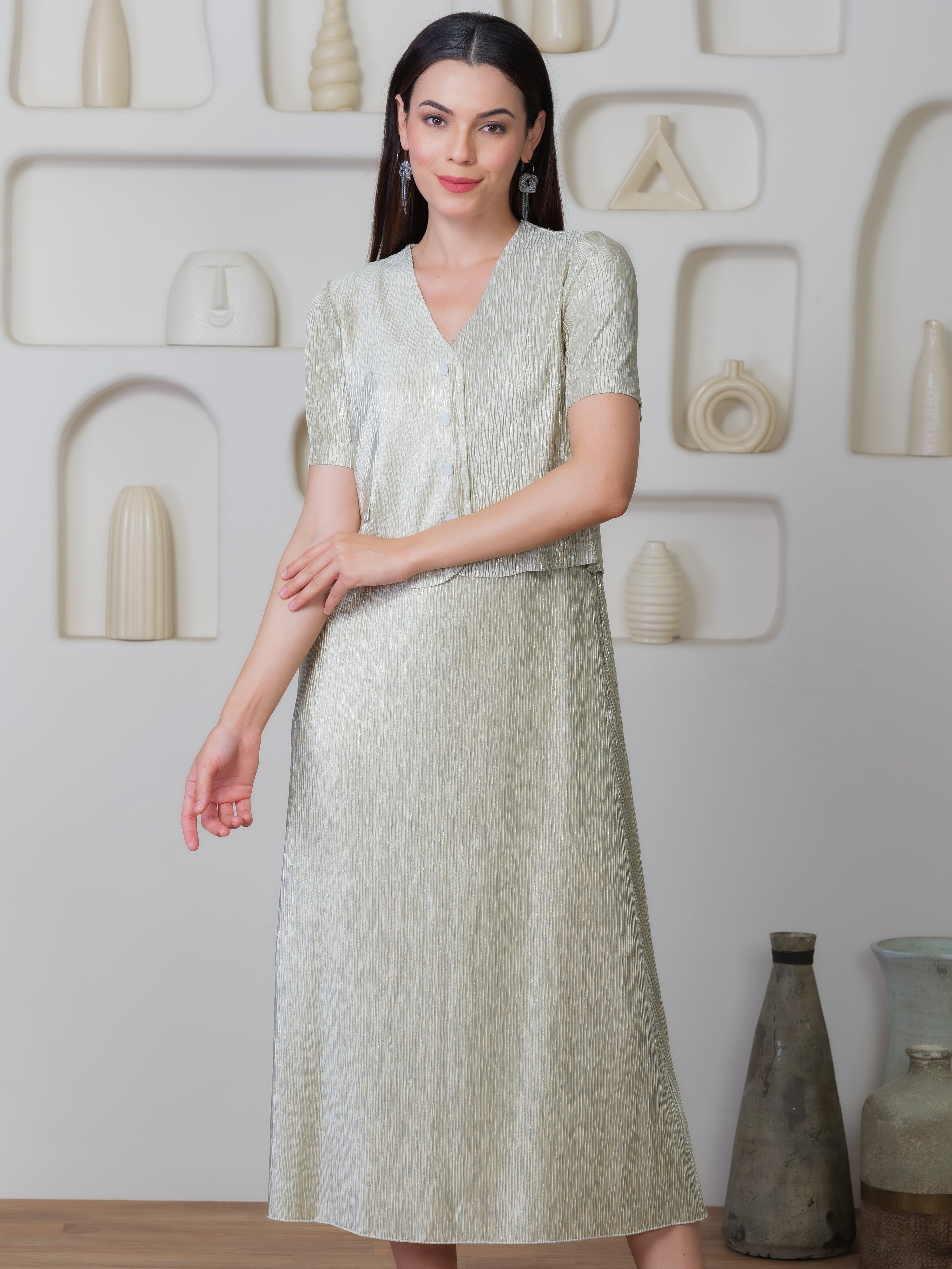 Verve Metallic Dress