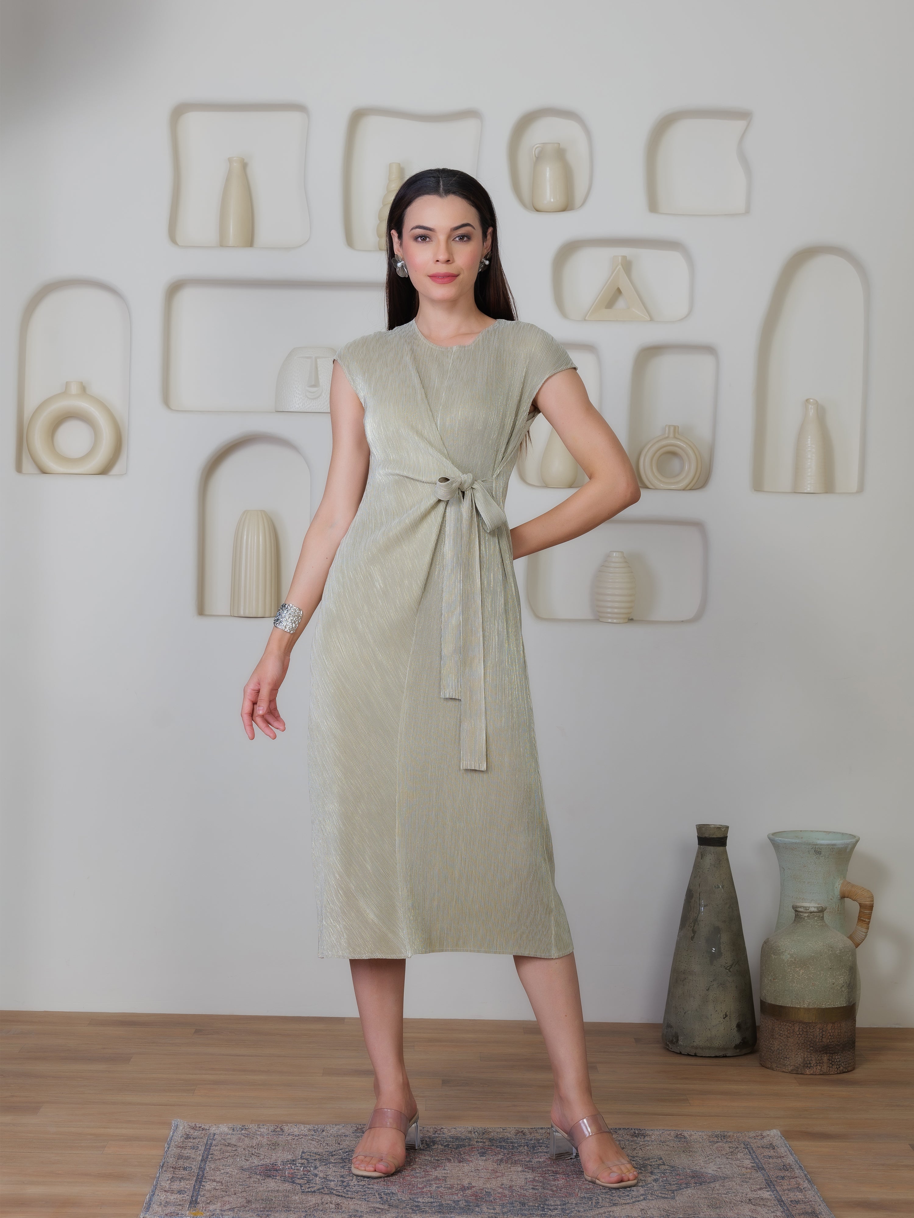 Enigma Metallic Dress