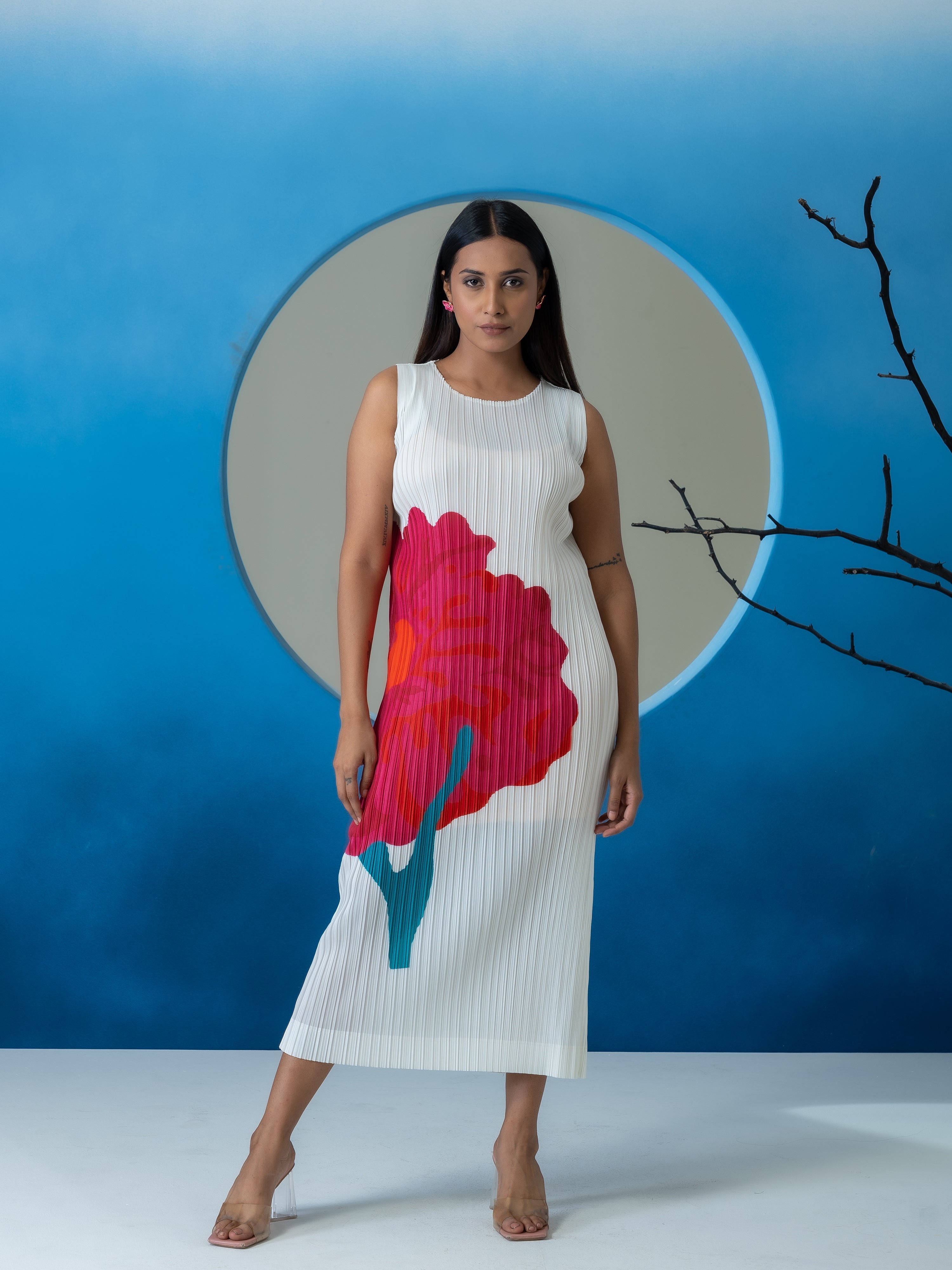 Chroma Pleated Dress