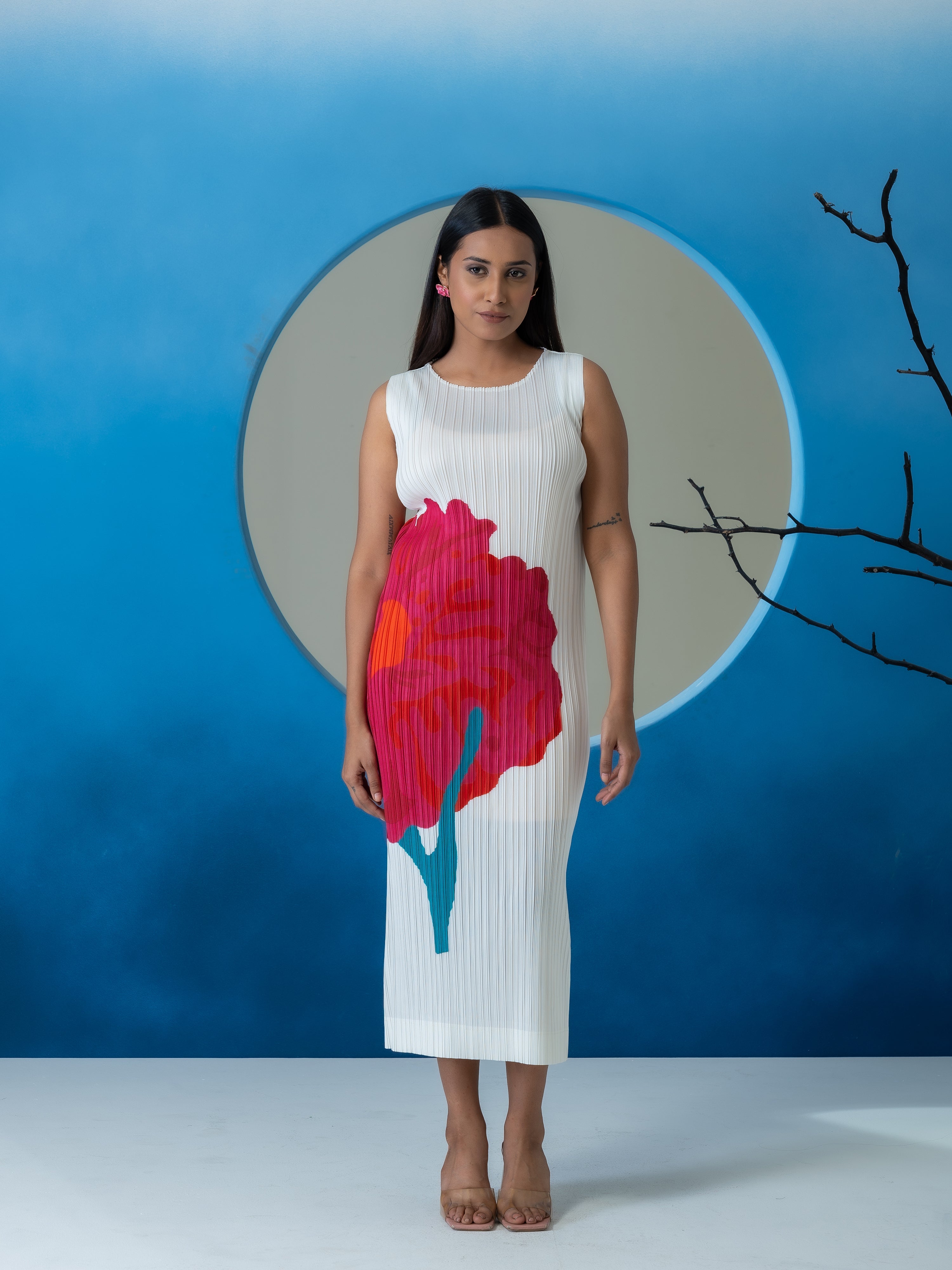 Chroma Pleated Dress