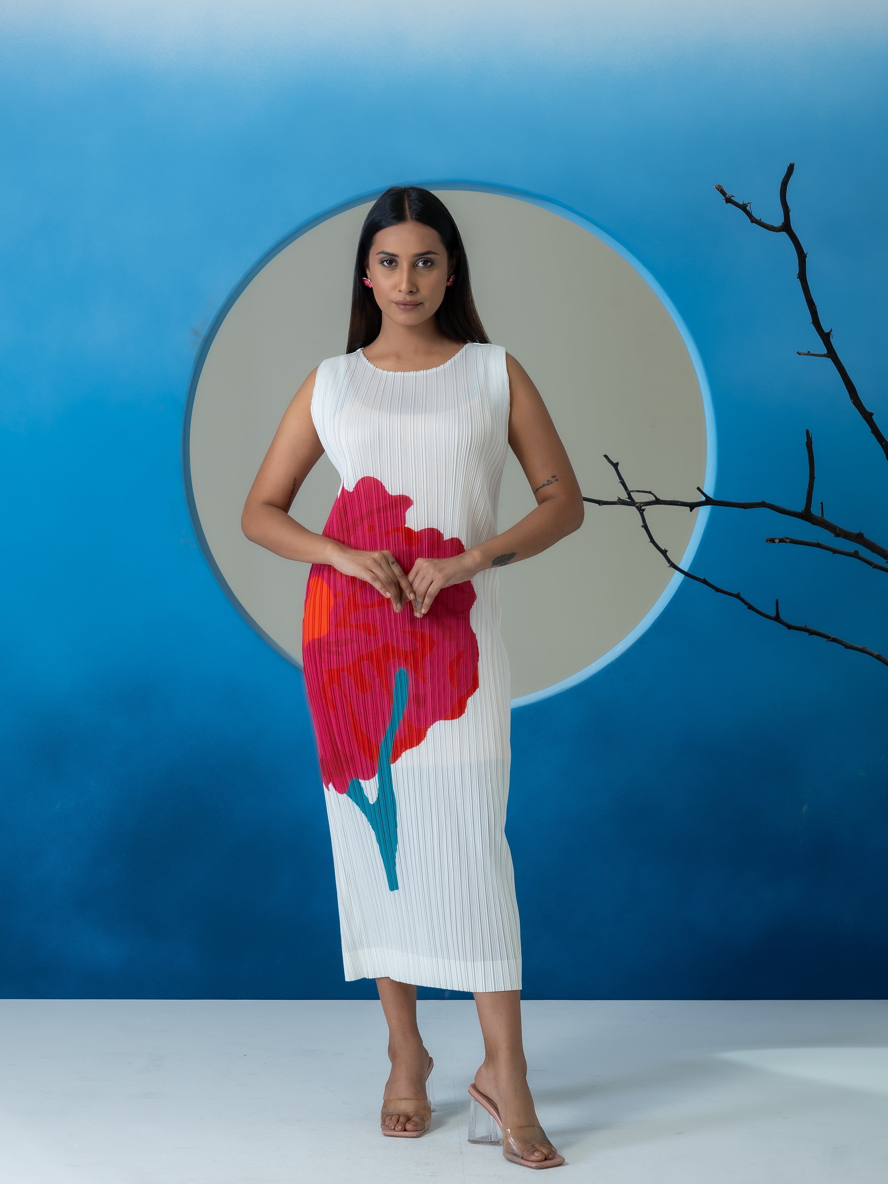 Chroma Pleated Dress