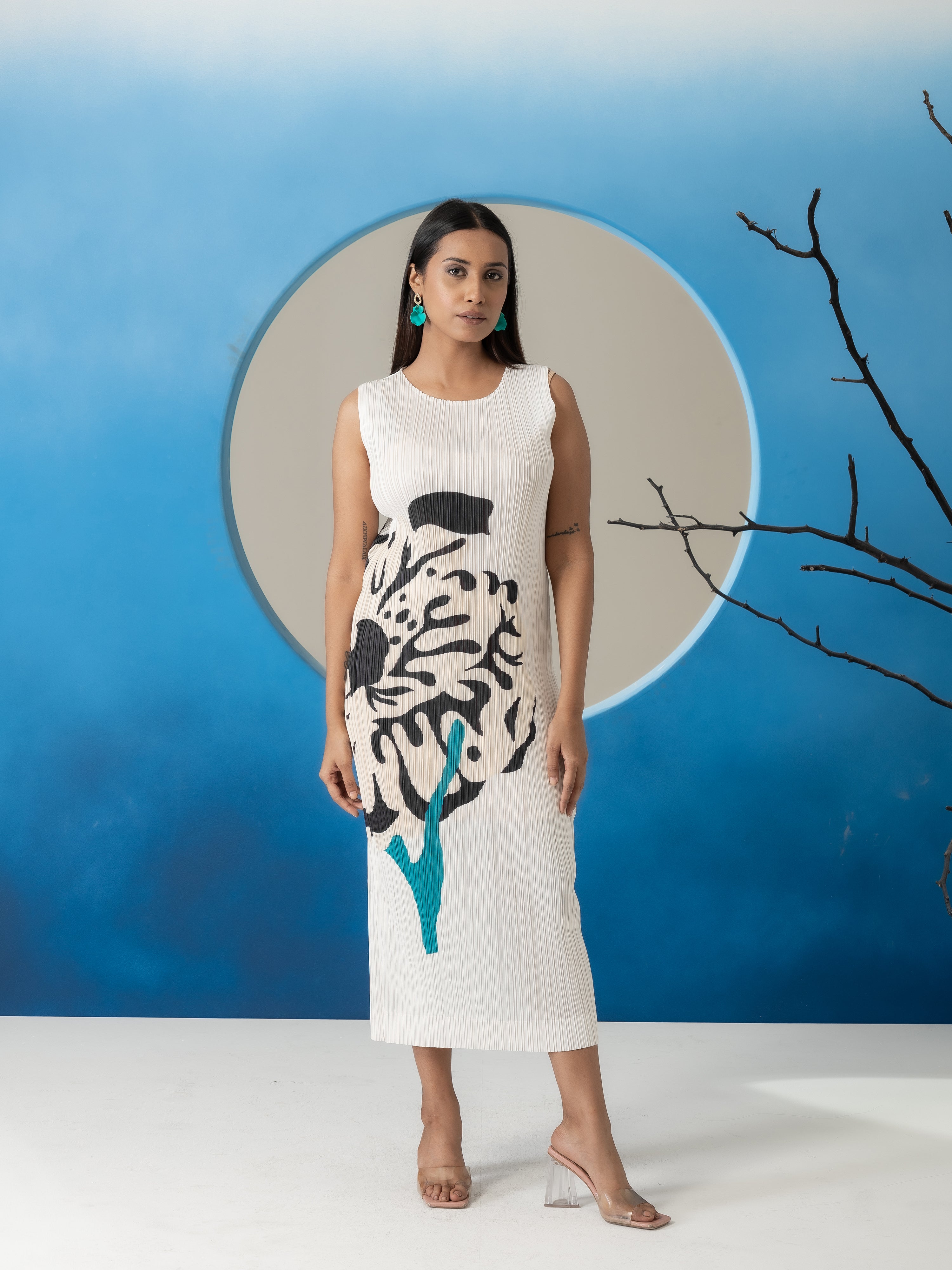 Chroma Pleated Dress