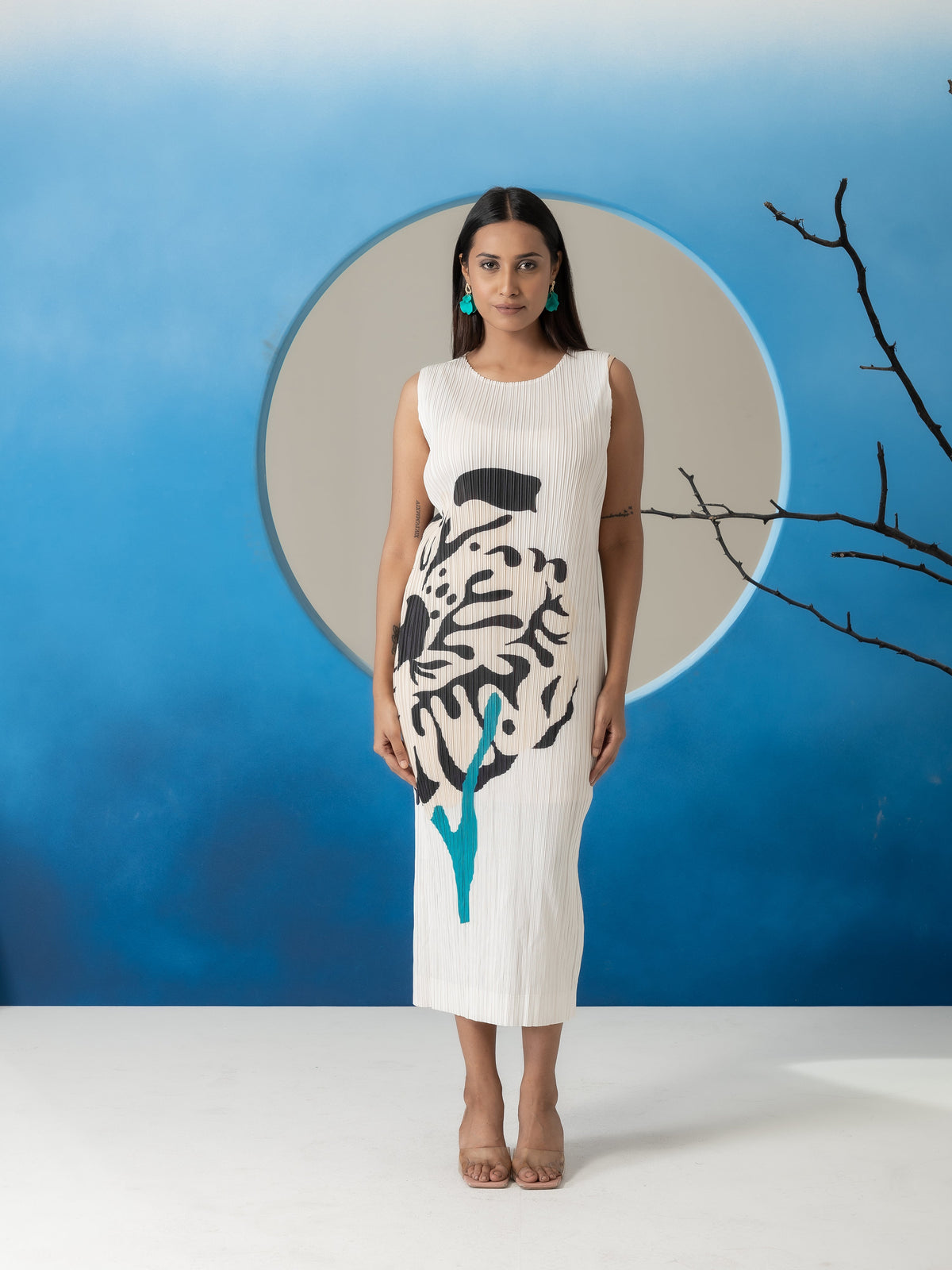 Chroma Pleated Dress