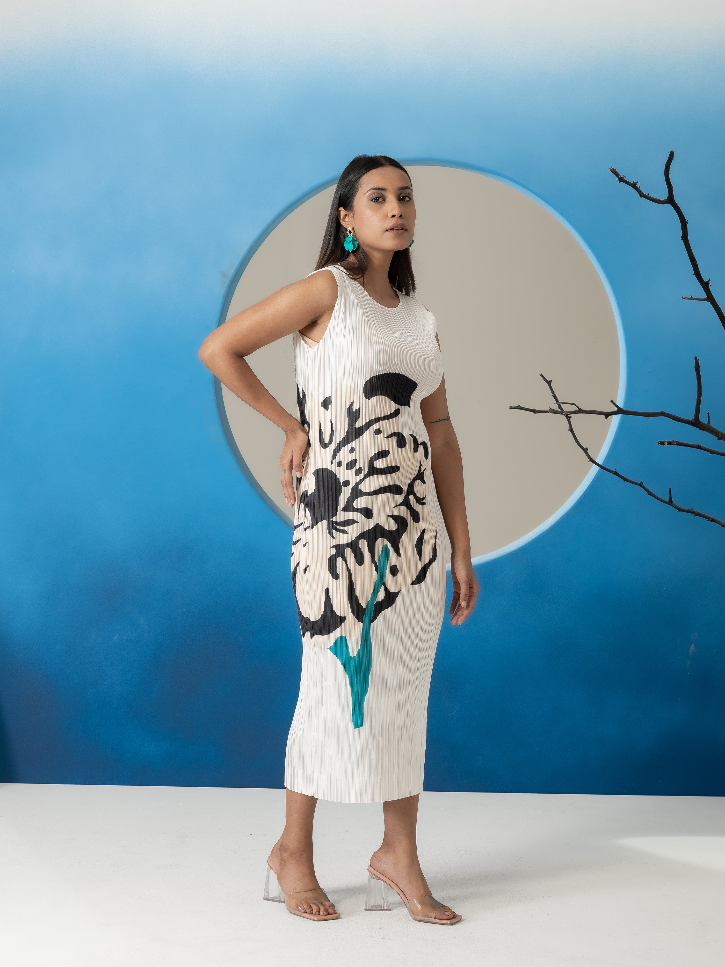 Chroma Pleated Dress