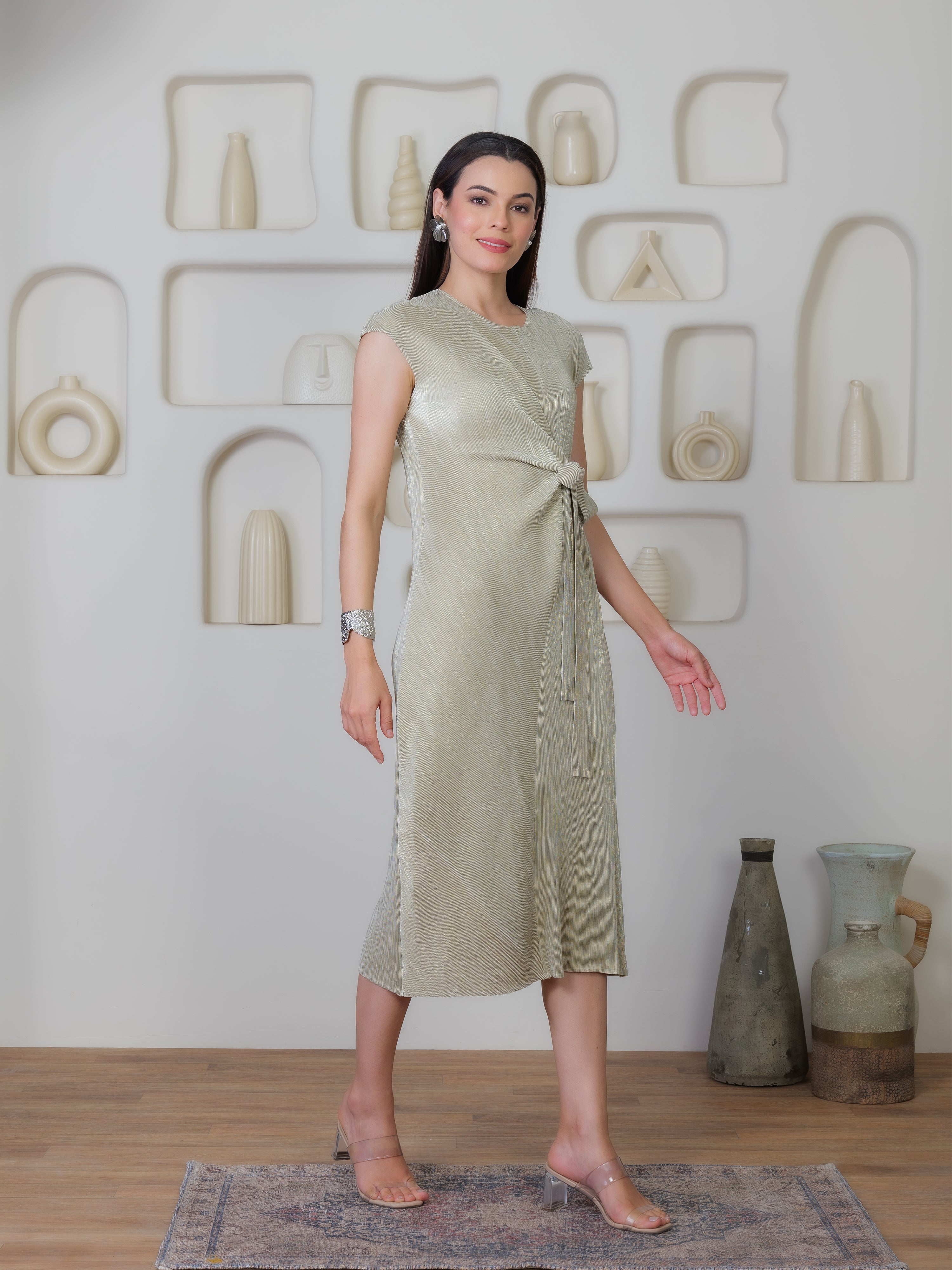 Enigma Metallic Dress