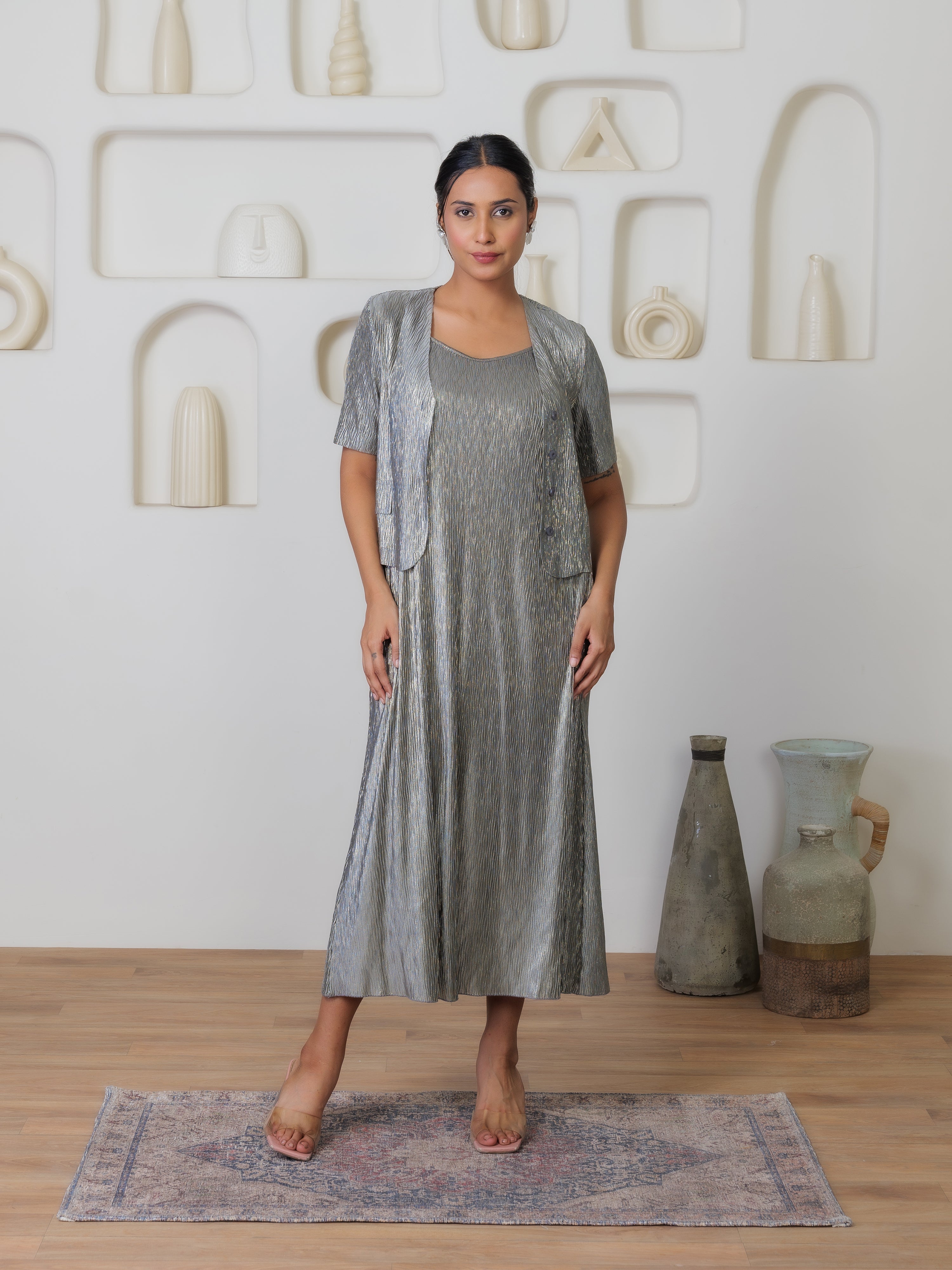 Verve Metallic Dress