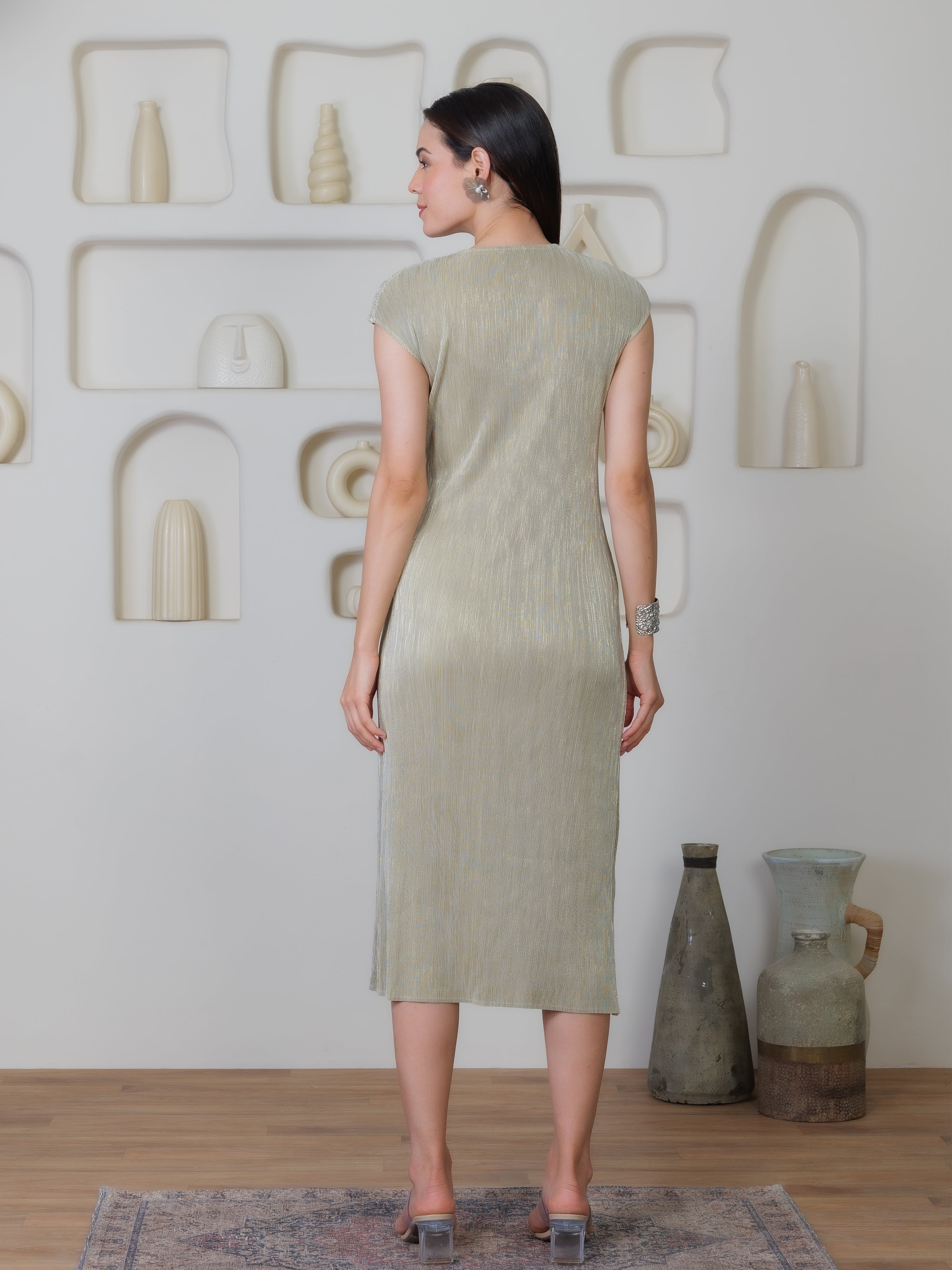 Enigma Metallic Dress