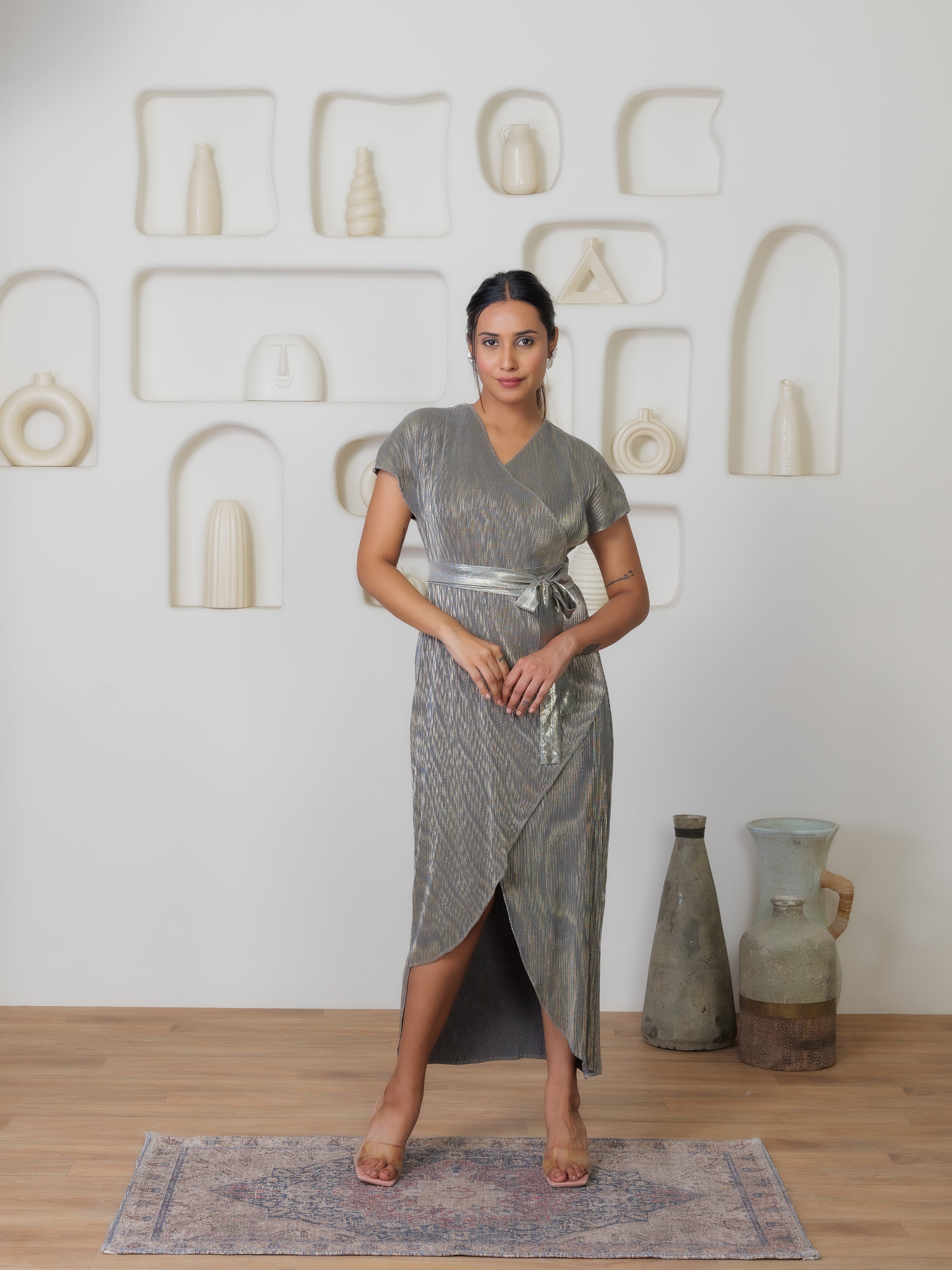 Luminique Metallic Dress